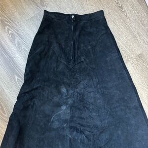 Black Suede Skirt